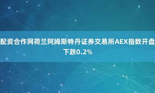 配资合作网荷兰阿姆斯特丹证券交易所AEX指数开盘下跌0.2%